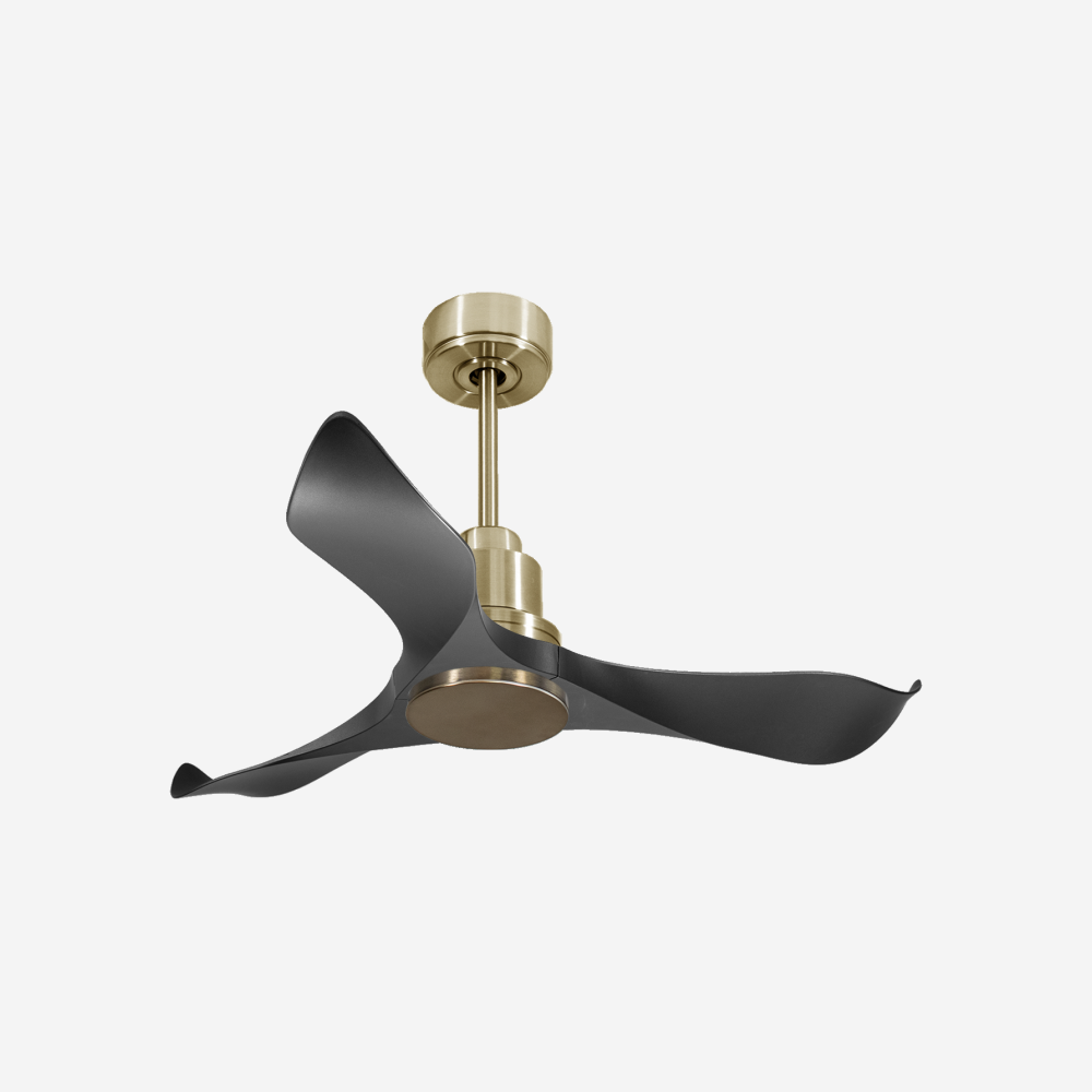 Ventilatore da soffitto Reversibile Termostato Wifi Motore CC Tetti inclinati Telecomando Adattatore 2/3 lame Hypersilence Memoria