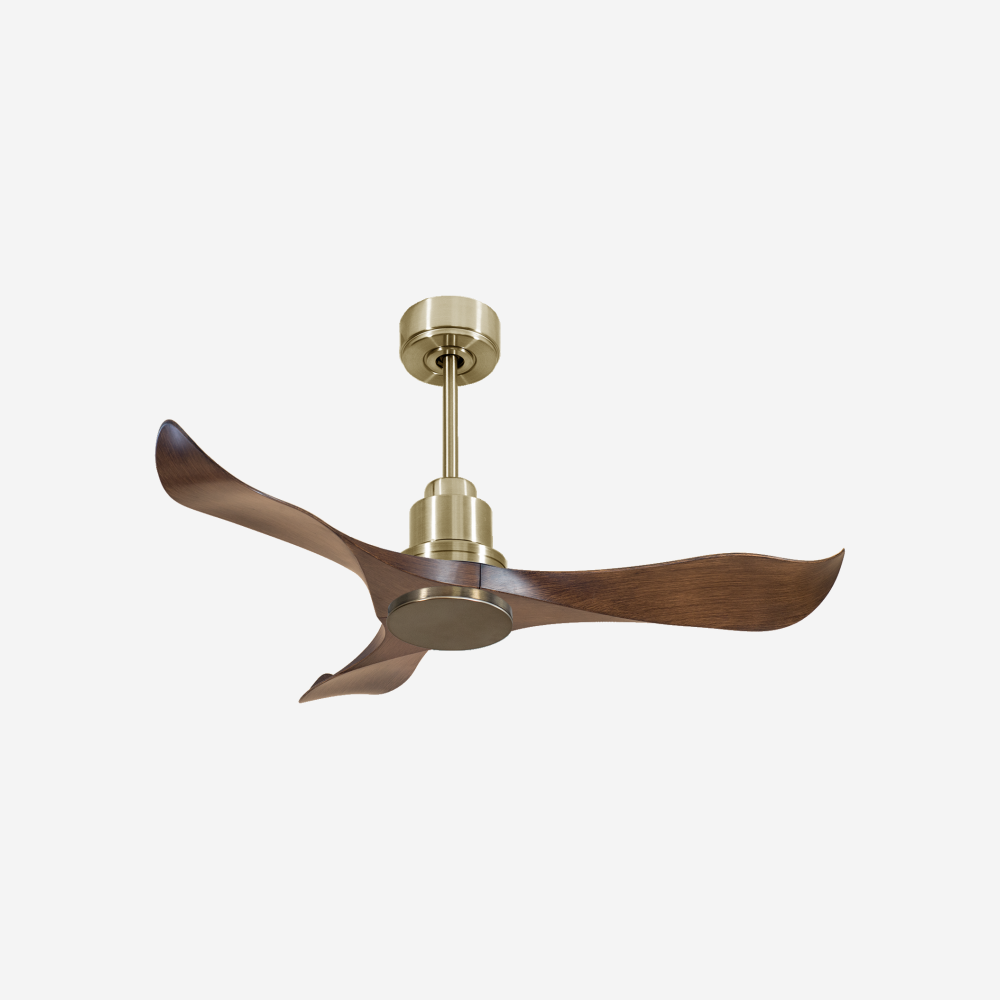 Ventilatore da soffitto Reversibile Termostato Wifi Motore CC Tetti inclinati Telecomando Adattatore 2/3 lame Hypersilence Memoria