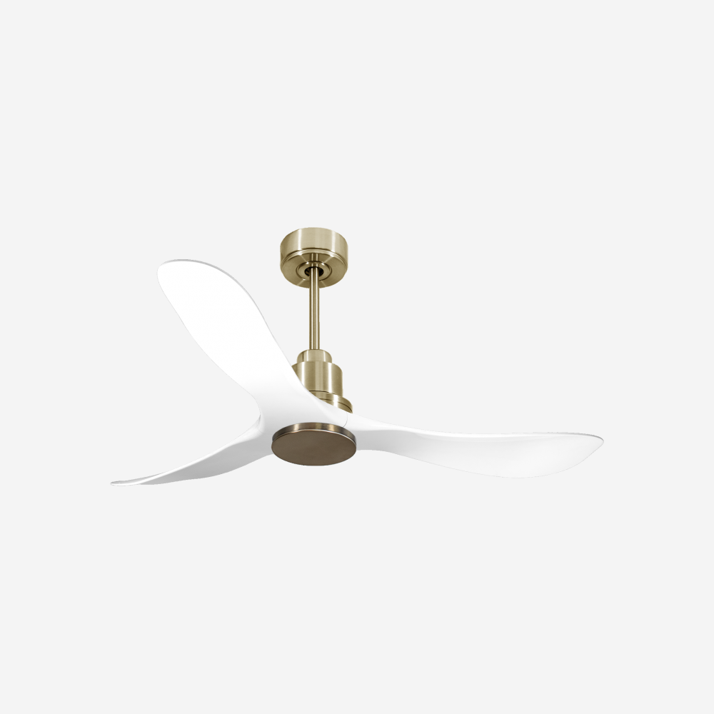 Ventilatore da soffitto Reversibile Termostato Wifi Motore CC Tetti inclinati Telecomando Hypersilence Memoria