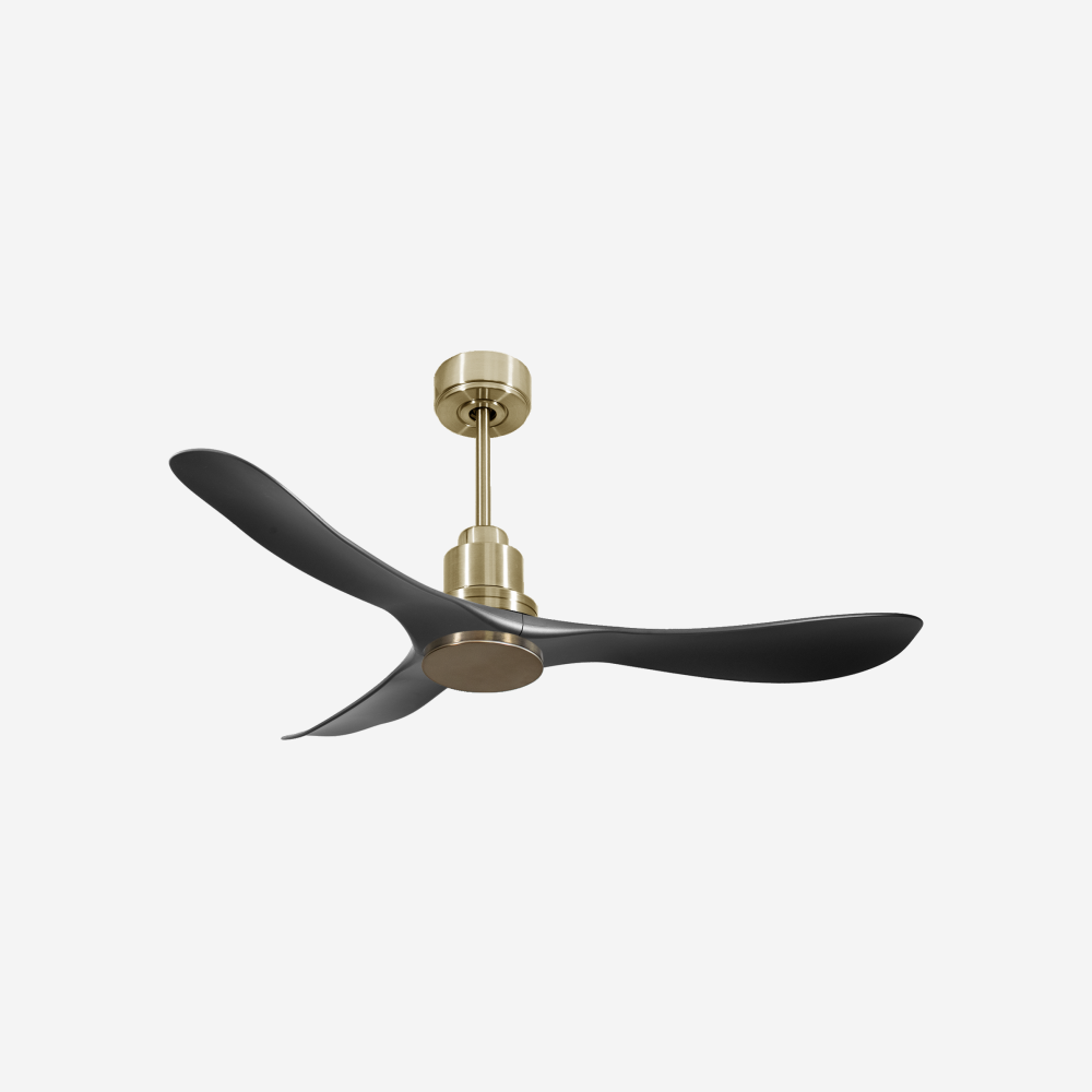 Ventilatore da soffitto Reversibile Termostato Wifi Motore CC Tetti inclinati Telecomando Hypersilence Memoria Shopify Vendible (AUTOMATICO)