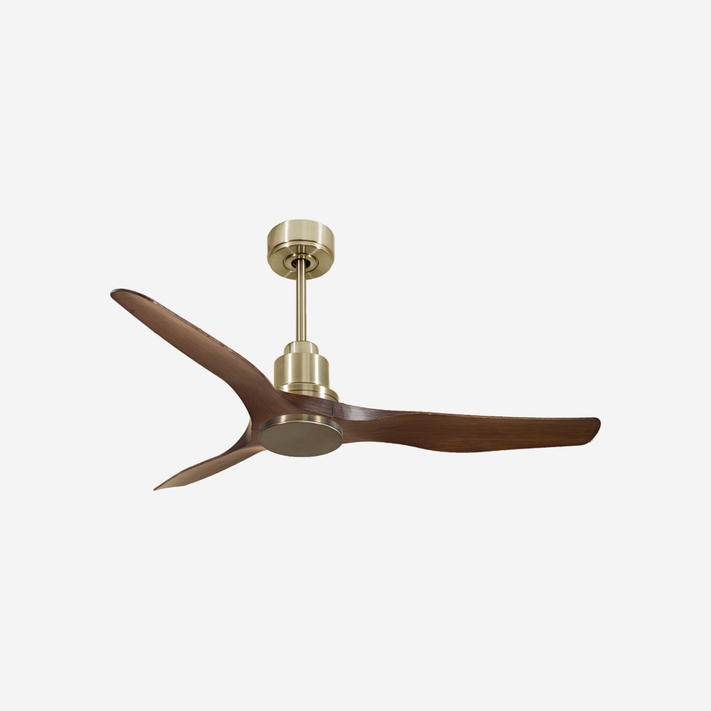Ventilatore da soffitto Reversibile Termostato Wifi Motore CC Tetti inclinati Telecomando Adattatore 2/3 lame Hypersilence Memoria