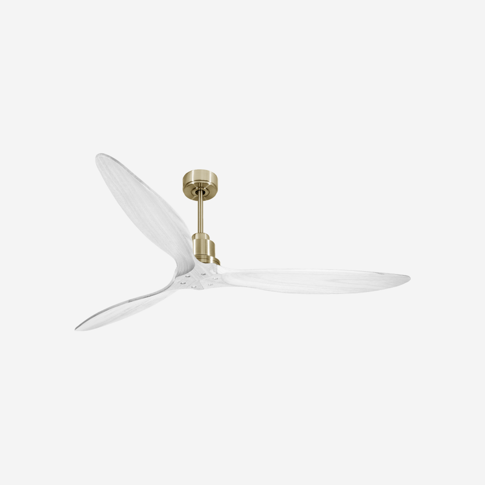 Ventilatore da soffitto Reversibile Termostato Wifi Motore CC Tetti inclinati Telecomando Hypersilence Memoria FullWood Shopify Vendible (AUTOMATICO)