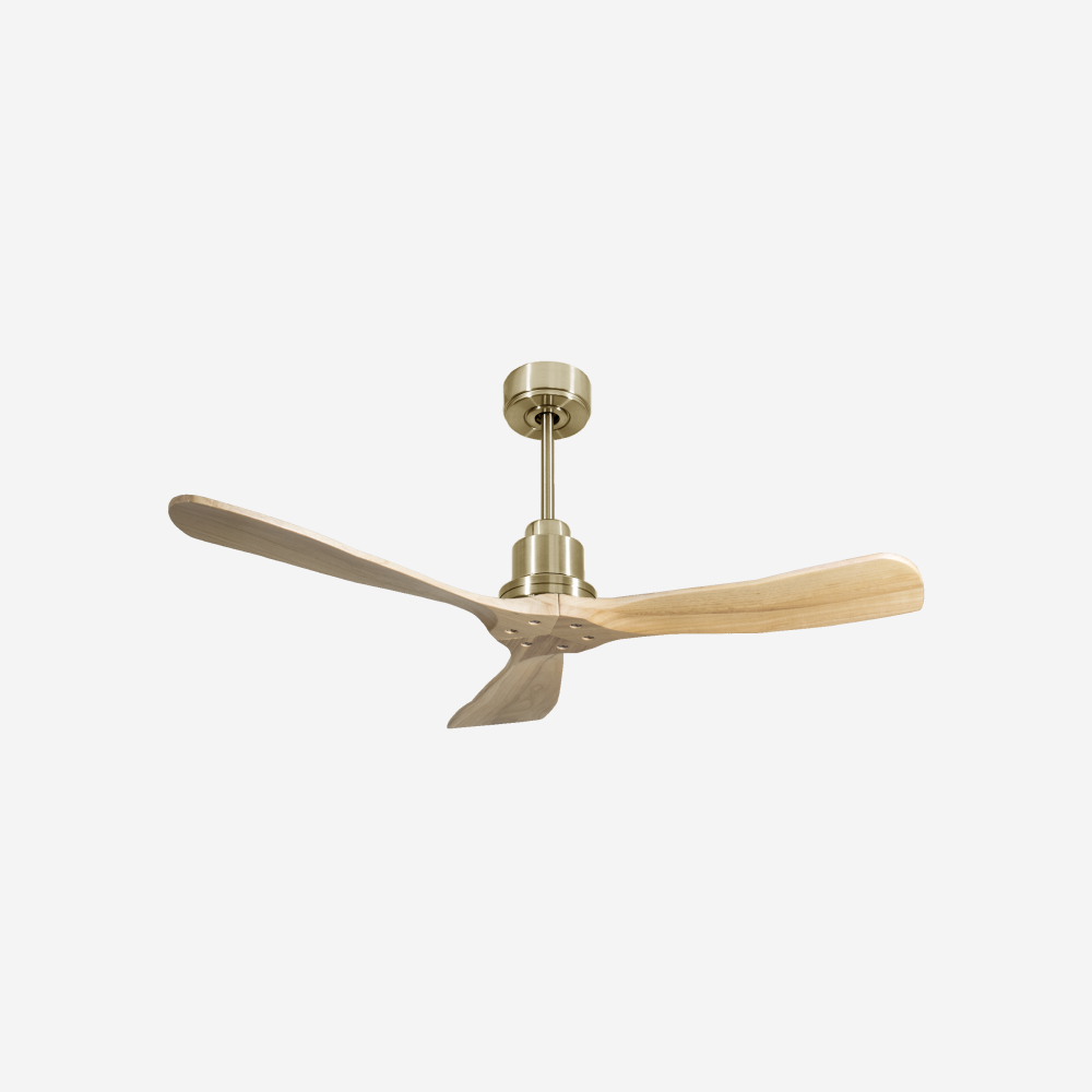 Ventilatore da soffitto Reversibile Termostato Wifi Motore CC Tetti inclinati Telecomando Hypersilence Memoria FullWood Shopify Vendible (AUTOMATICO)