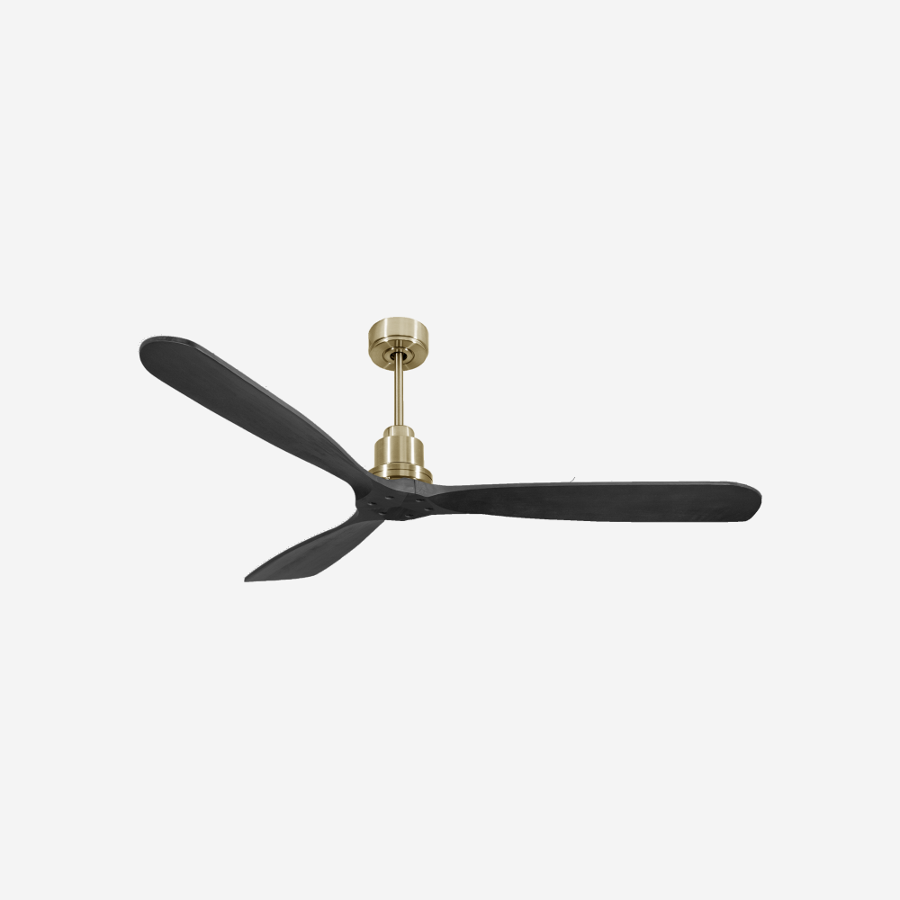 Ventilatore da soffitto Reversibile Termostato Wifi Motore CC Tetti inclinati Telecomando Hypersilence Memoria FullWood