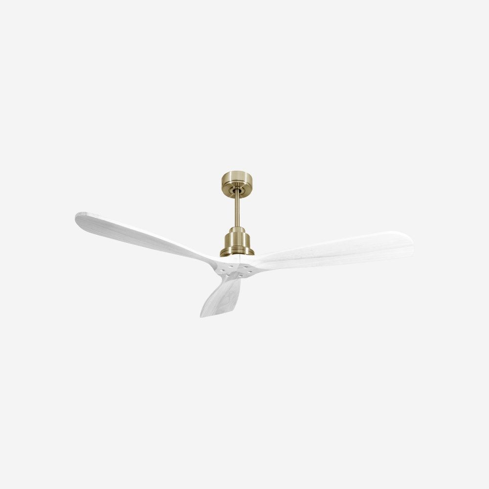 Ventilatore da soffitto Reversibile Termostato Wifi Motore CC Tetti inclinati Telecomando Hypersilence Memoria FullWood Shopify Vendible (AUTOMATICO)