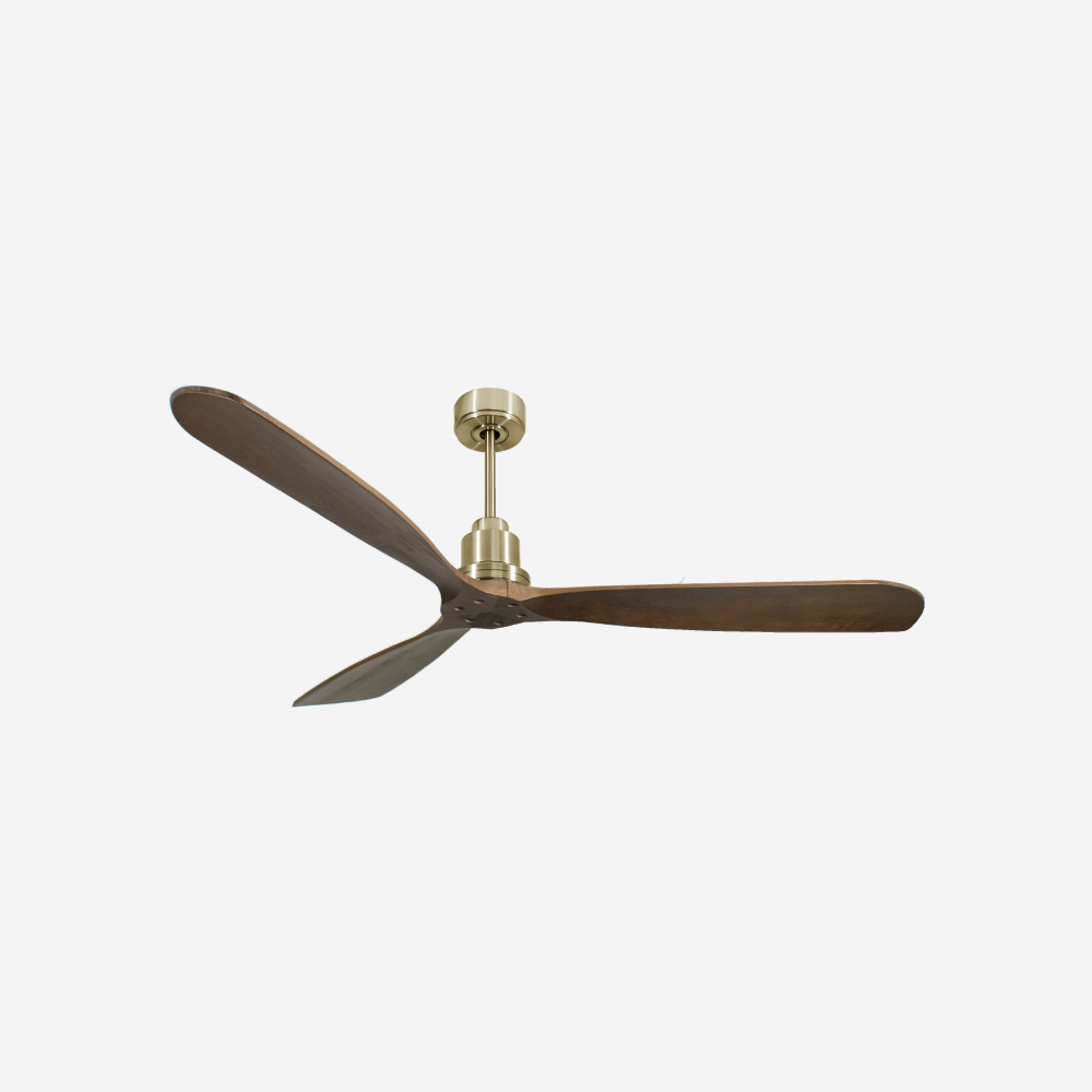 Ventilatore da soffitto Reversibile Termostato Wifi Motore CC Tetti inclinati Telecomando Hypersilence Memoria FullWood