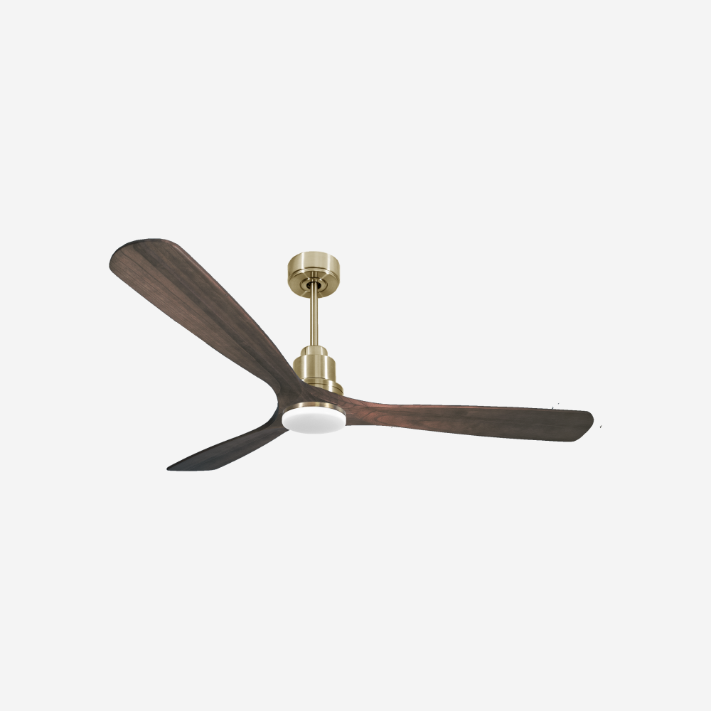 Ventilatore da soffitto Reversibile Termostato Dimmabile Wifi Motore CC Tetti inclinati Telecomando Luce a tre toni Memoria