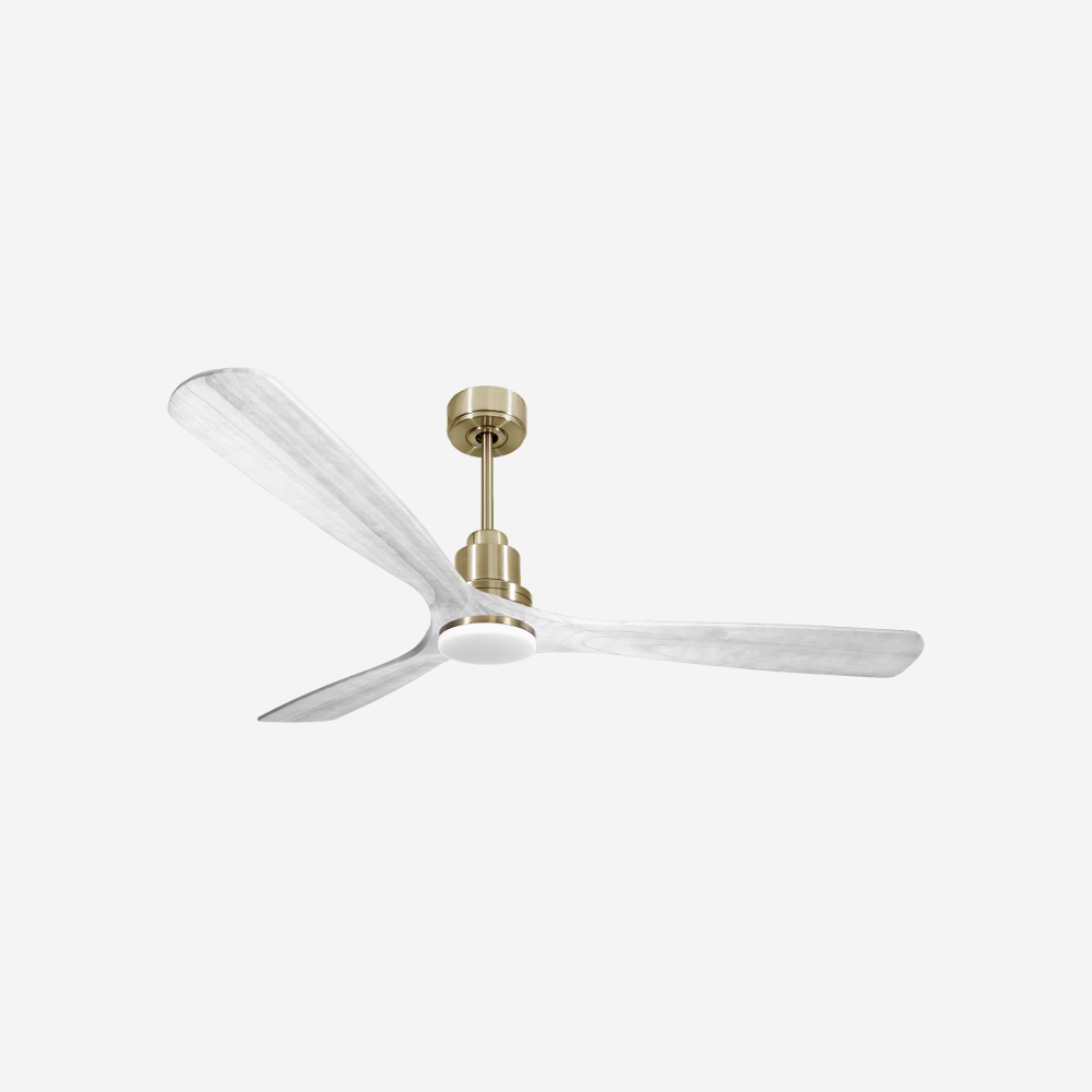 Ventilatore da soffitto Reversibile Termostato Dimmabile Wifi Motore CC Tetti inclinati Telecomando Luce a tre toni Hypersilence Memoria Shopify Vendible (AUTOMATICO)
