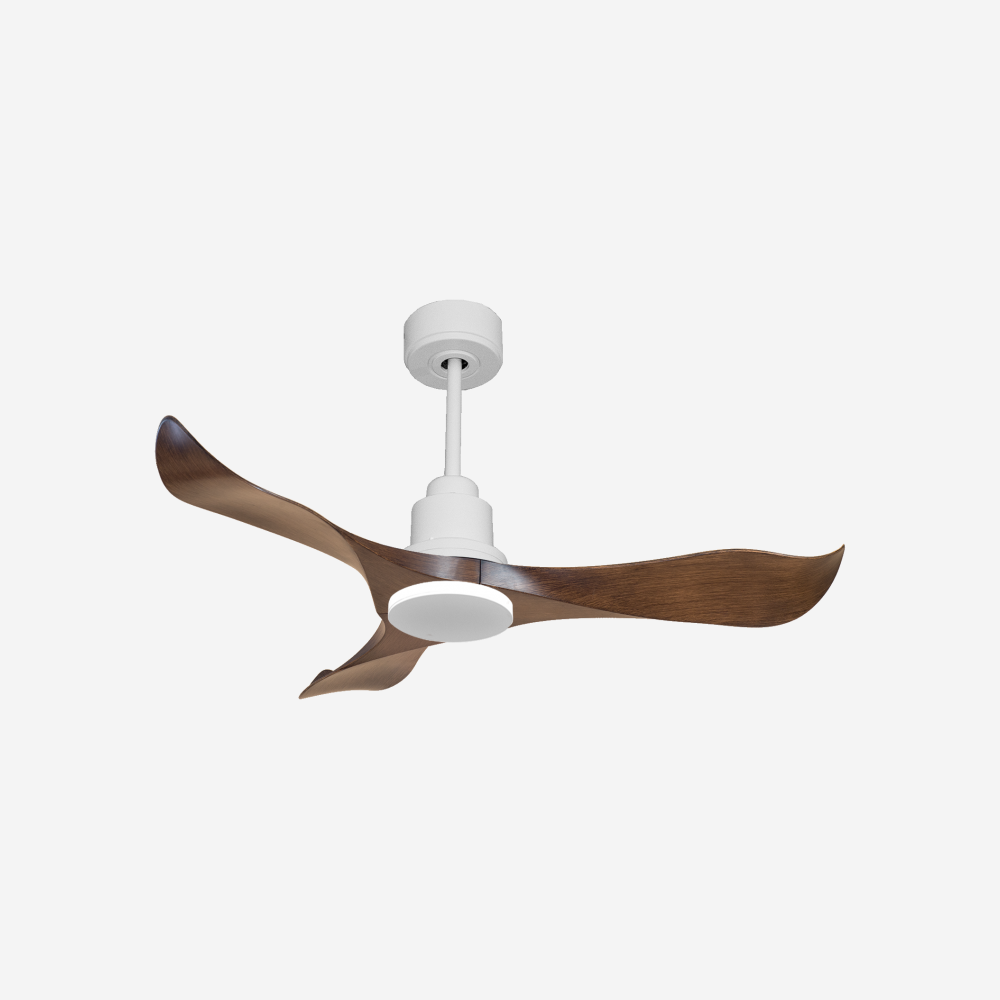 Ventilatore da soffitto Reversibile Termostato Wifi Motore CC Tetti inclinati Telecomando Adattatore 2/3 lame Hypersilence Memoria