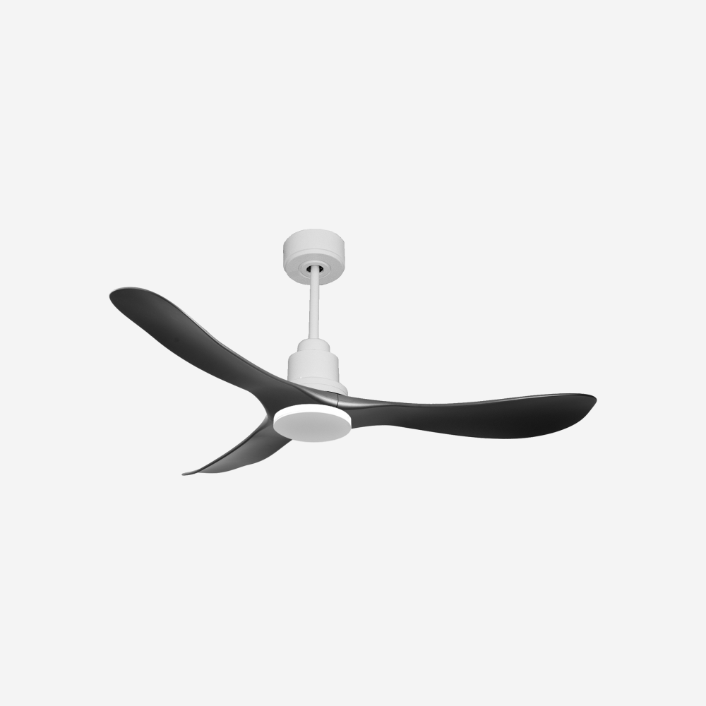 Ventilatore da soffitto Reversibile Termostato Paese vendibile Wifi Motore CC Tetti inclinati Telecomando Hypersilence Memoria