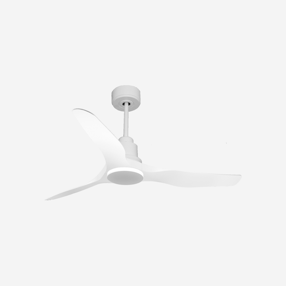 Ventilatore da soffitto Reversibile Termostato Paese vendibile Wifi Motore CC Tetti inclinati Telecomando Adattatore 2/3 lame Hypersilence Memoria