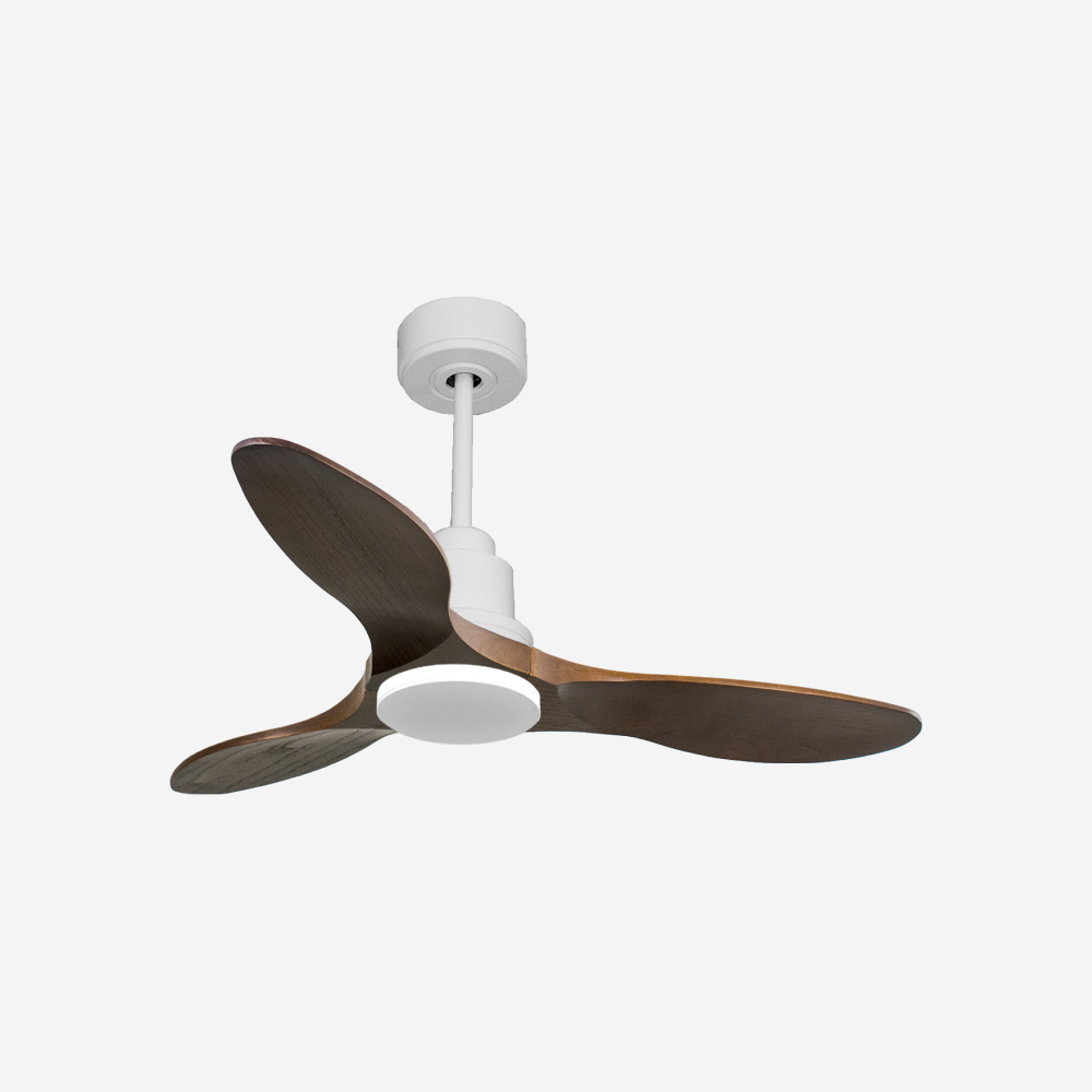 Ventilatore da soffitto Reversibile Termostato Wifi Motore CC Tetti inclinati Telecomando Hypersilence Memoria