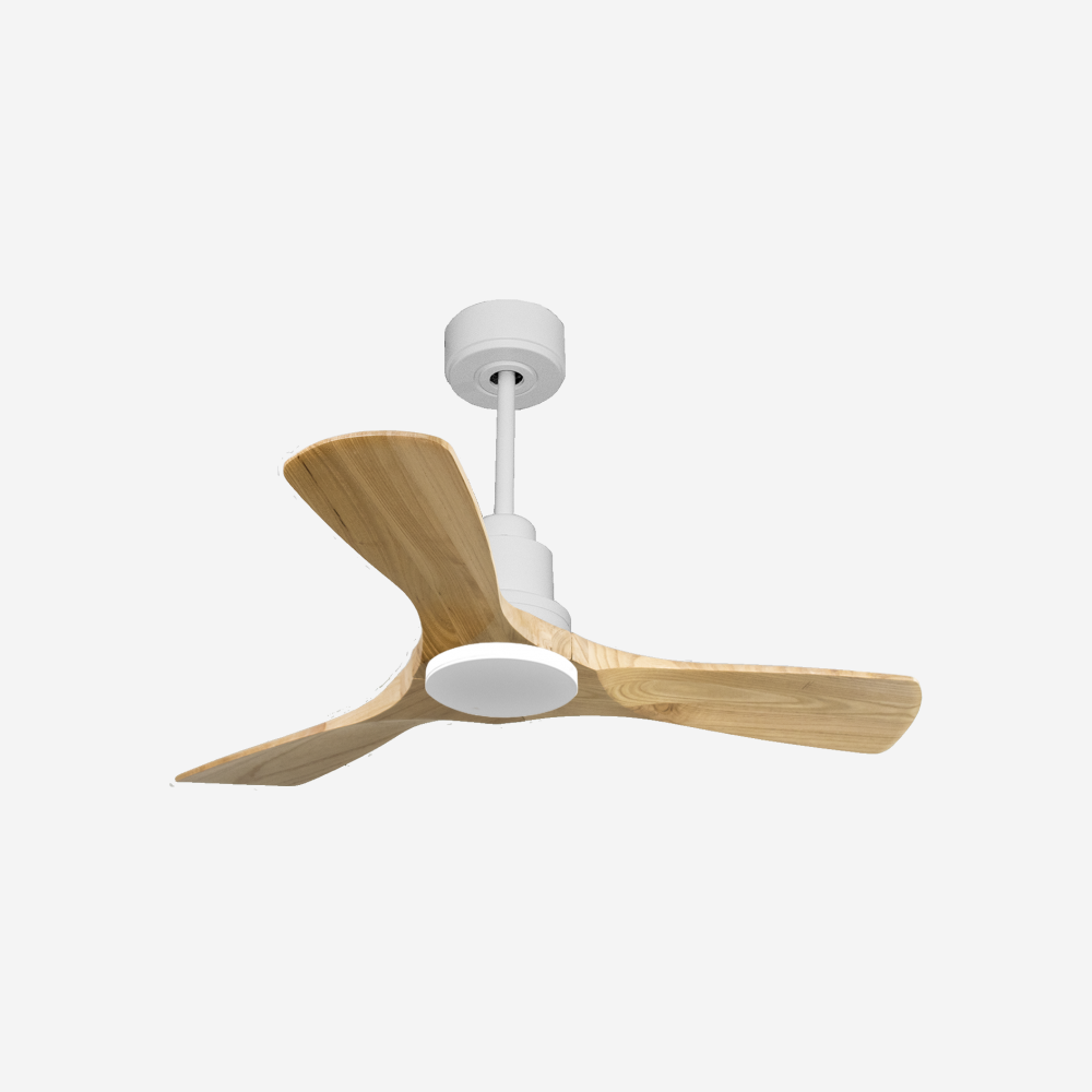 Ventilatore da soffitto Reversibile Termostato Wifi Motore CC Tetti inclinati Telecomando Hypersilence Memoria