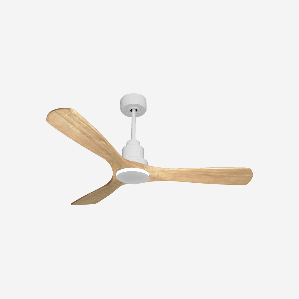 Ventilatore da soffitto Reversibile Termostato Wifi Motore CC Tetti inclinati Telecomando Hypersilence Memoria