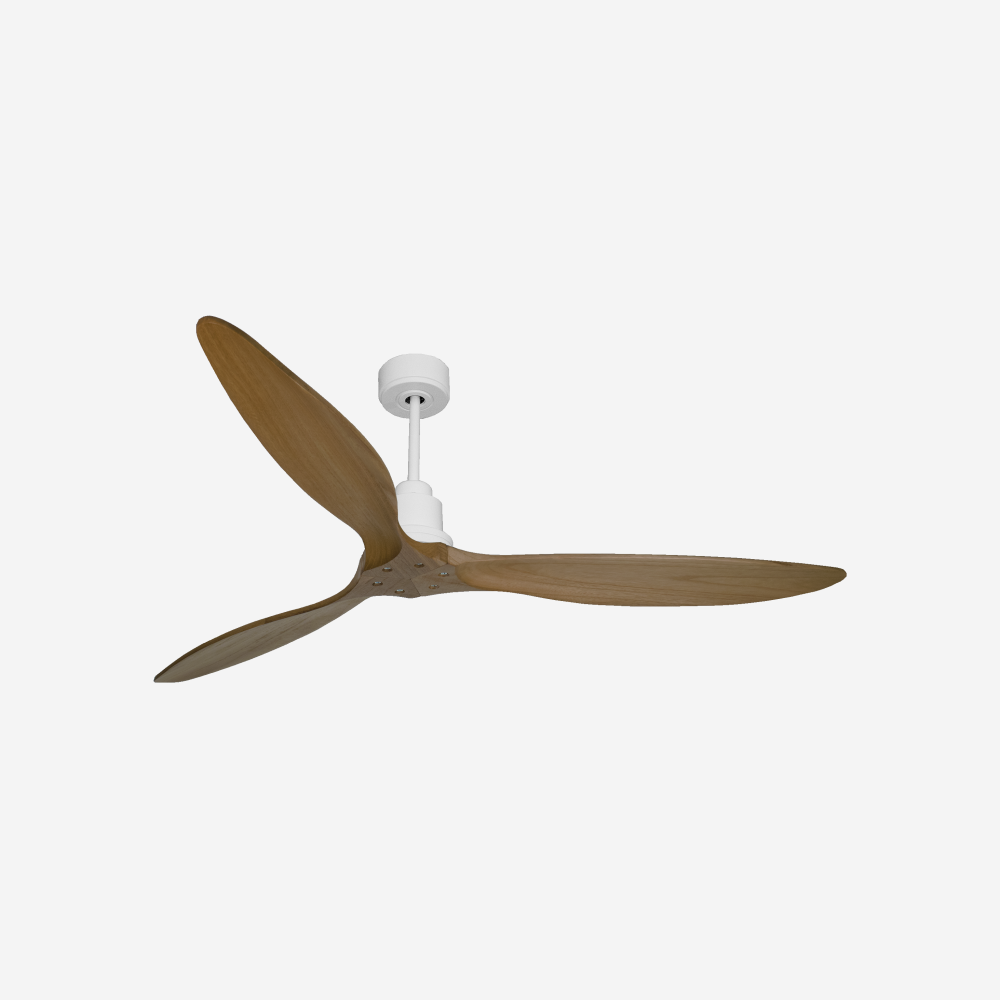 Ventilatore da soffitto Reversibile Termostato Wifi Motore CC Tetti inclinati Telecomando Hypersilence Memoria FullWood Shopify Vendible (AUTOMATICO)
