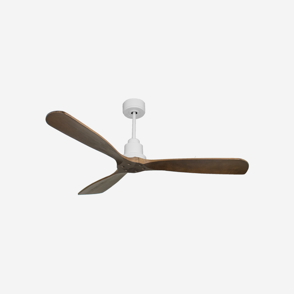 Ventilatore da soffitto Reversibile Termostato Wifi Motore CC Tetti inclinati Telecomando Hypersilence Memoria FullWood Shopify Vendible (AUTOMATICO)