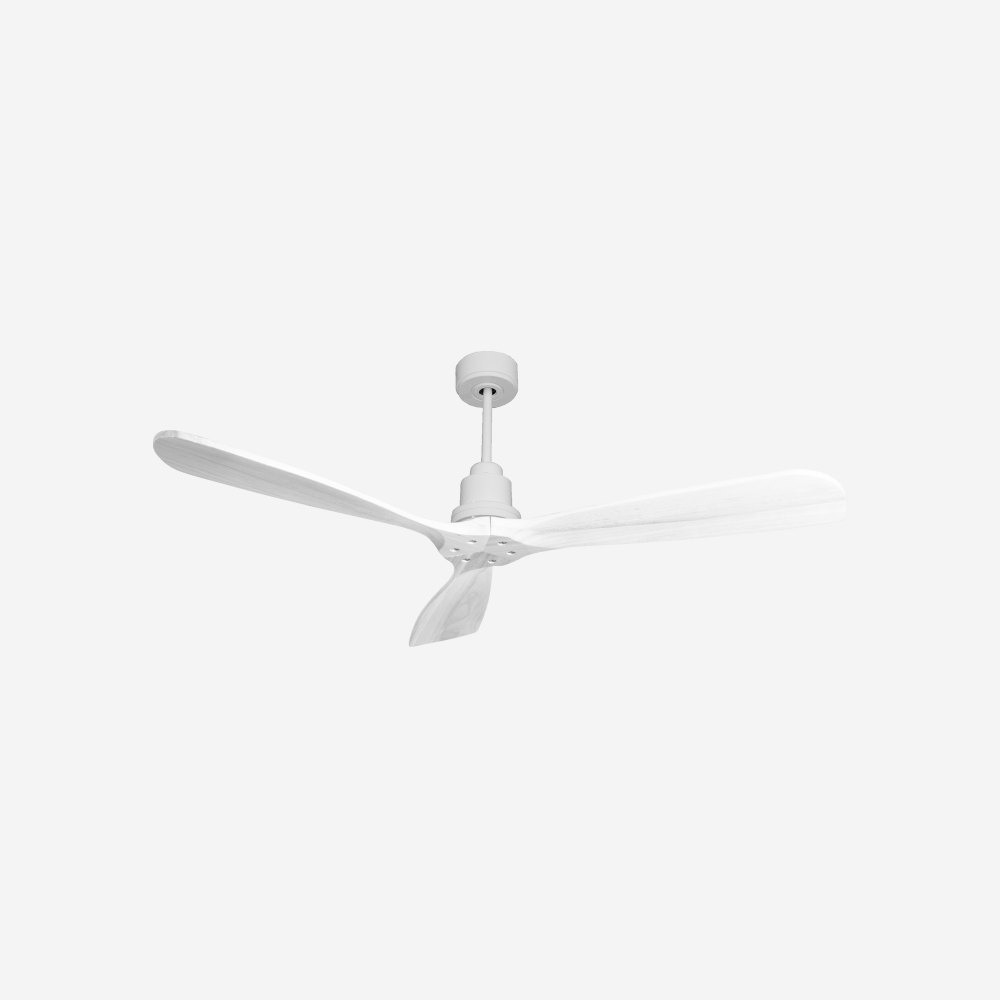 Ventilatore da soffitto Reversibile Termostato Wifi Motore CC Tetti inclinati Telecomando Hypersilence Memoria FullWood Shopify Vendible (AUTOMATICO)