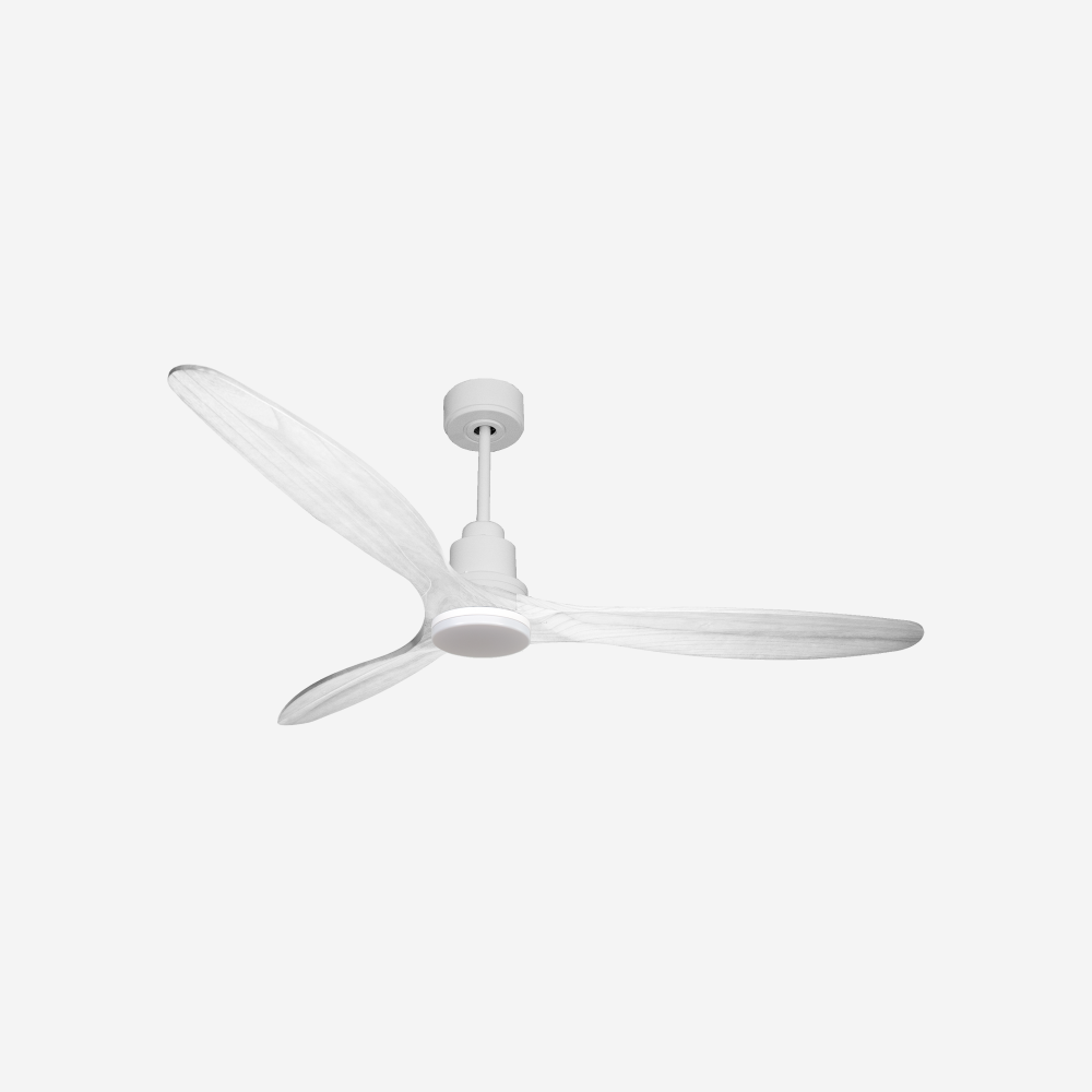 Ventilatore da soffitto Reversibile Termostato Dimmabile Wifi Motore CC Tetti inclinati Telecomando Luce a tre toni Hypersilence Memoria Shopify Vendible (AUTOMATICO)