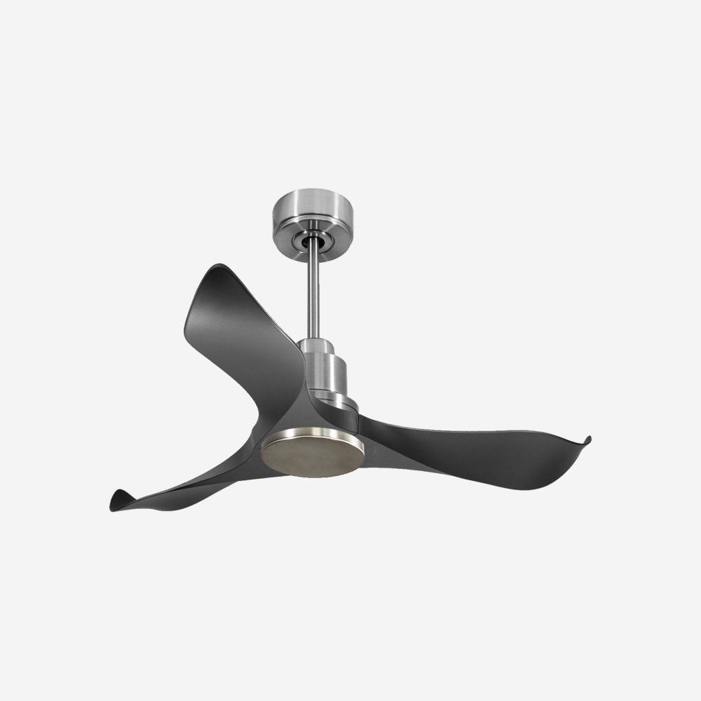 Ventilatore da soffitto Reversibile Termostato Wifi Motore CC Tetti inclinati Telecomando Adattatore 2/3 lame Hypersilence Memoria Shopify Vendible (AUTOMATICO)