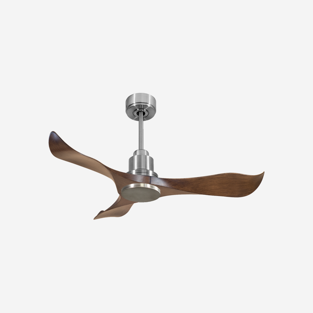 Ventilateur de plafond Réversible  Thermostat Wifi Moteur à courant continu Toits en pente Télécommande Adaptateur 2/3 Lames Hypersilence Mémoire