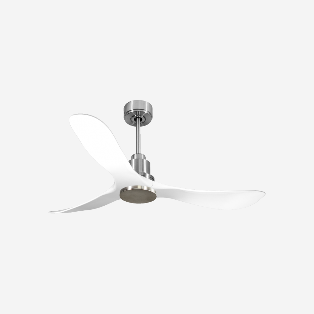 Ventilatore da soffitto Reversibile Termostato Wifi Motore CC Tetti inclinati Telecomando Hypersilence Memoria Shopify Vendible (AUTOMATICO)