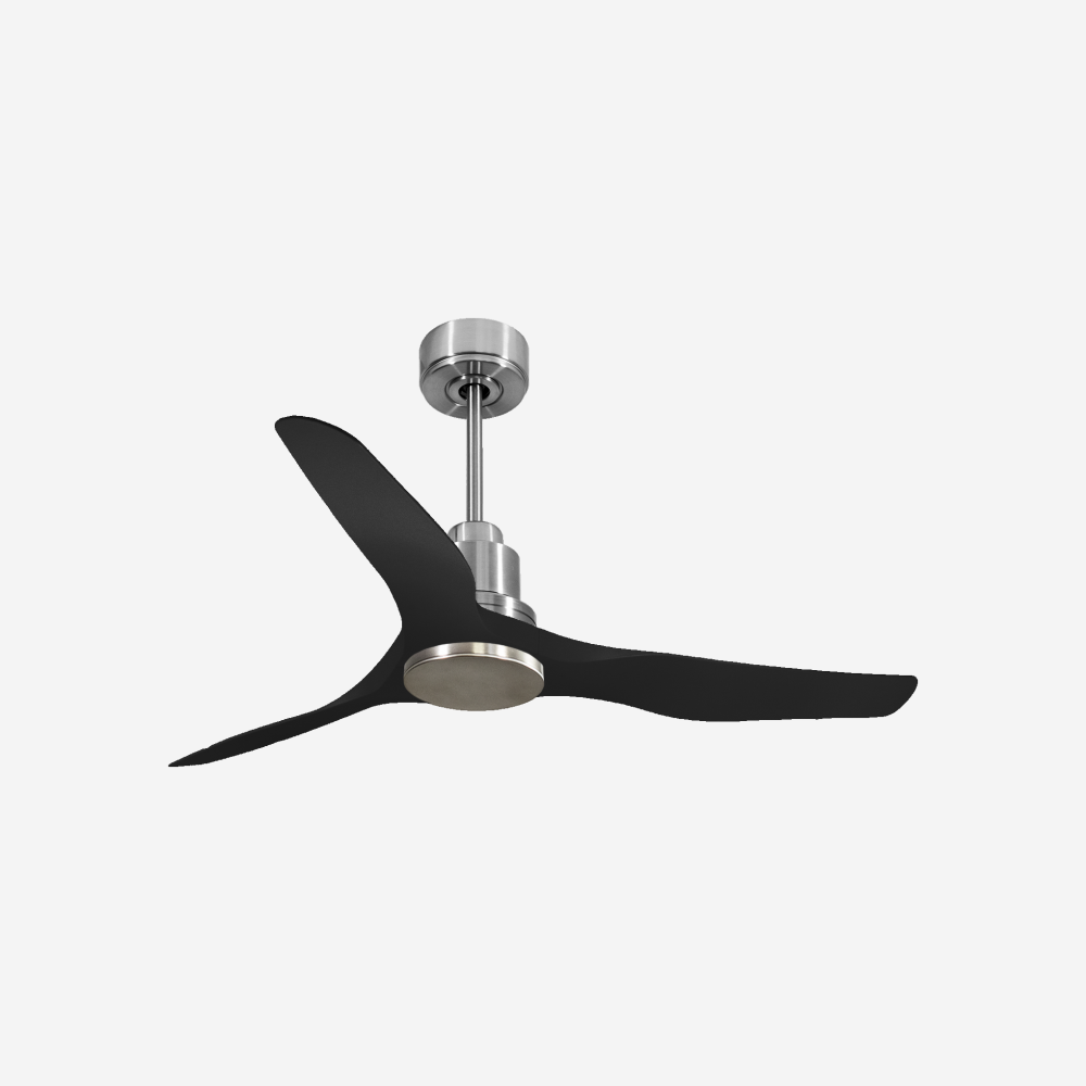 Ventilatore da soffitto Reversibile Termostato Wifi Motore CC Tetti inclinati Telecomando Adattatore 2/3 lame Hypersilence Memoria
