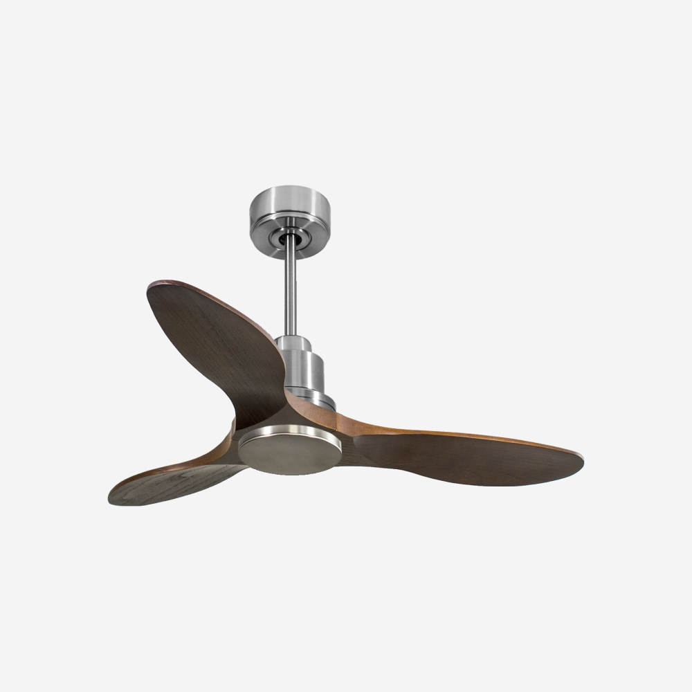 Ventilatore da soffitto Reversibile Termostato Wifi Motore CC Tetti inclinati Telecomando Hypersilence Memoria