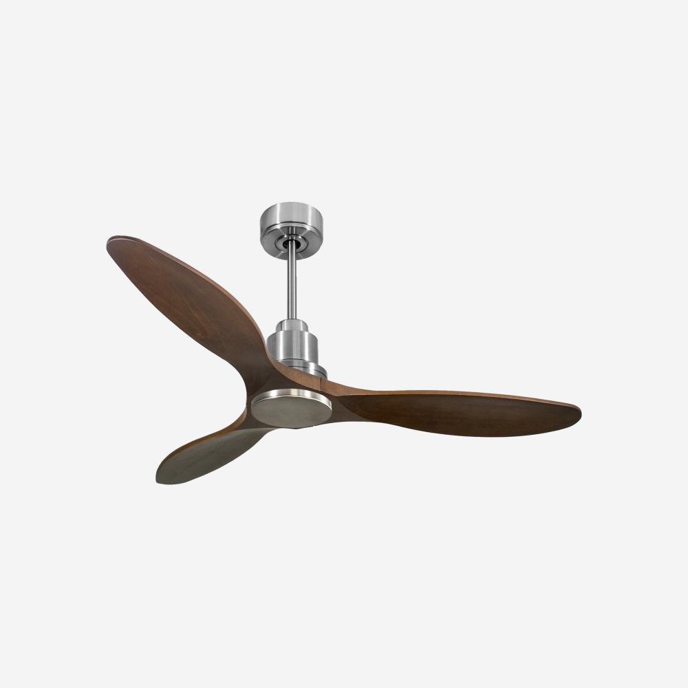 Ventilatore da soffitto Reversibile Termostato Wifi Motore CC Tetti inclinati Telecomando Hypersilence Memoria Shopify Vendible (AUTOMATICO)