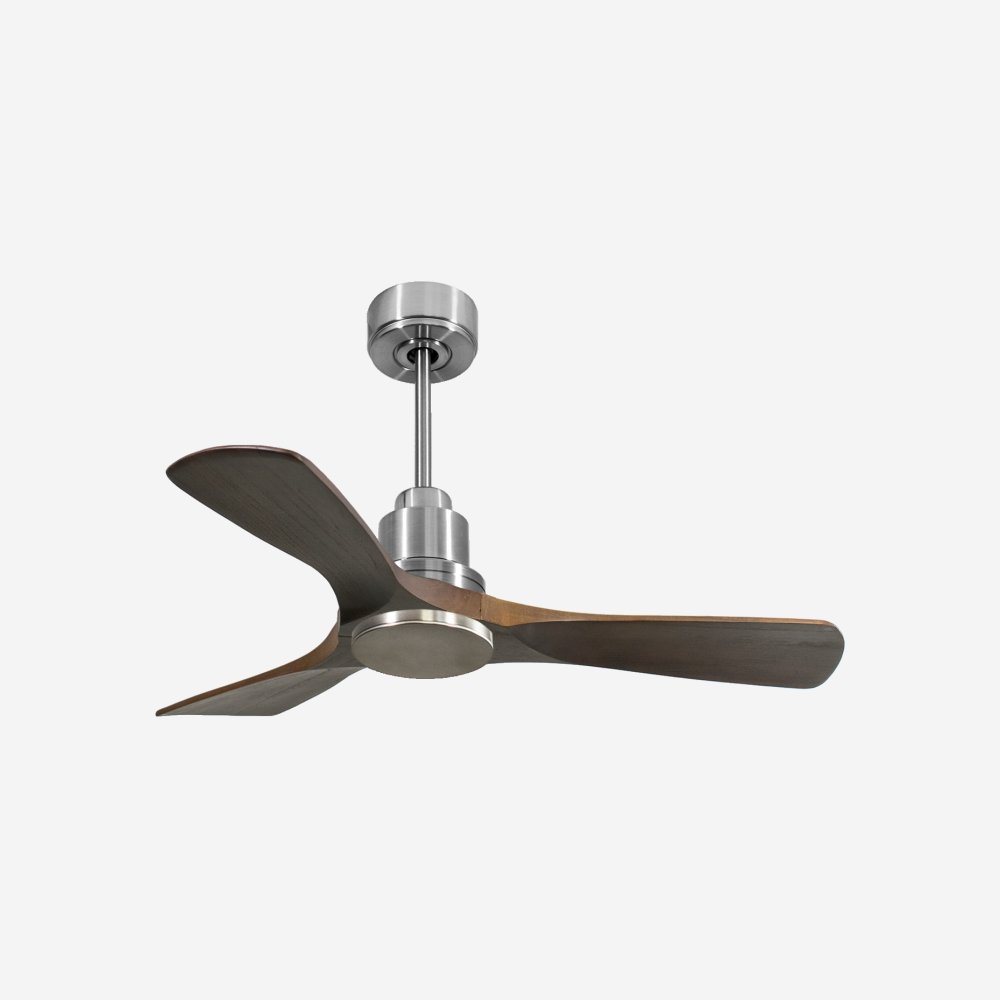 Ventilatore da soffitto Reversibile Termostato Wifi Motore CC Tetti inclinati Telecomando Hypersilence Memoria Shopify Vendible (AUTOMATICO)