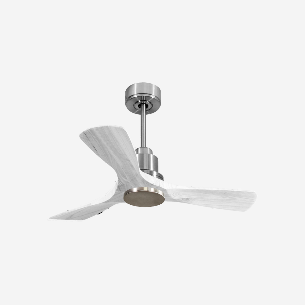 Ventilatore da soffitto Reversibile Termostato Wifi Motore CC Tetti inclinati Telecomando Hypersilence Memoria Shopify Vendible (AUTOMATICO)