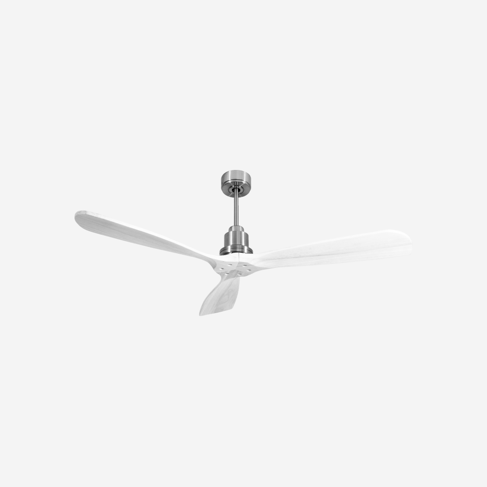Ventilatore da soffitto Reversibile Termostato Wifi Motore CC Tetti inclinati Telecomando Hypersilence Memoria FullWood Shopify Vendible (AUTOMATICO)