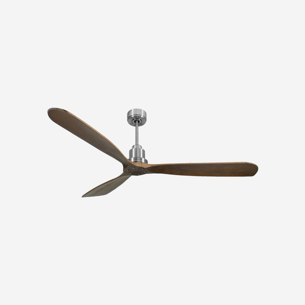 Ventilatore da soffitto Reversibile Termostato Wifi Motore CC Tetti inclinati Telecomando Hypersilence Memoria FullWood Shopify Vendible (AUTOMATICO)