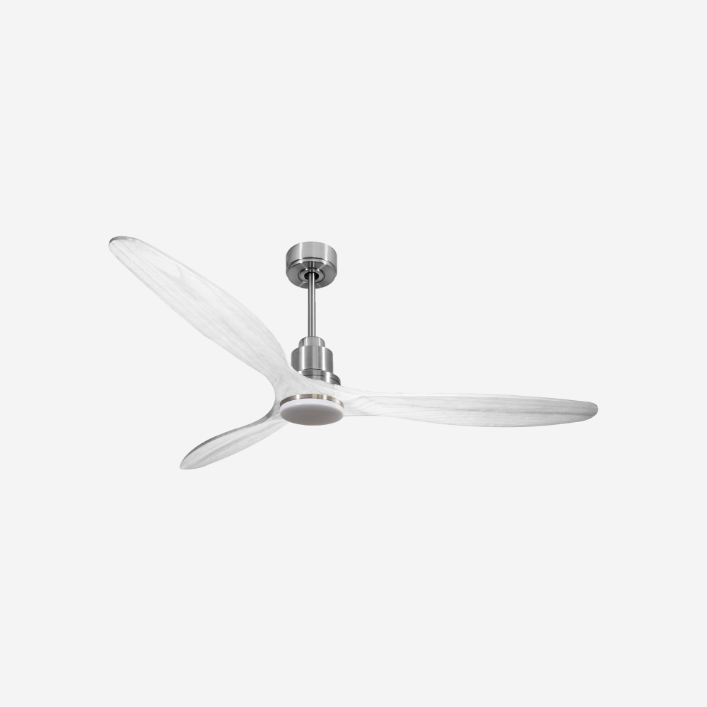 Ventilatore da soffitto Reversibile Termostato Dimmabile Wifi Motore CC Tetti inclinati Telecomando Luce a tre toni Hypersilence Memoria Shopify Vendible (AUTOMATICO)