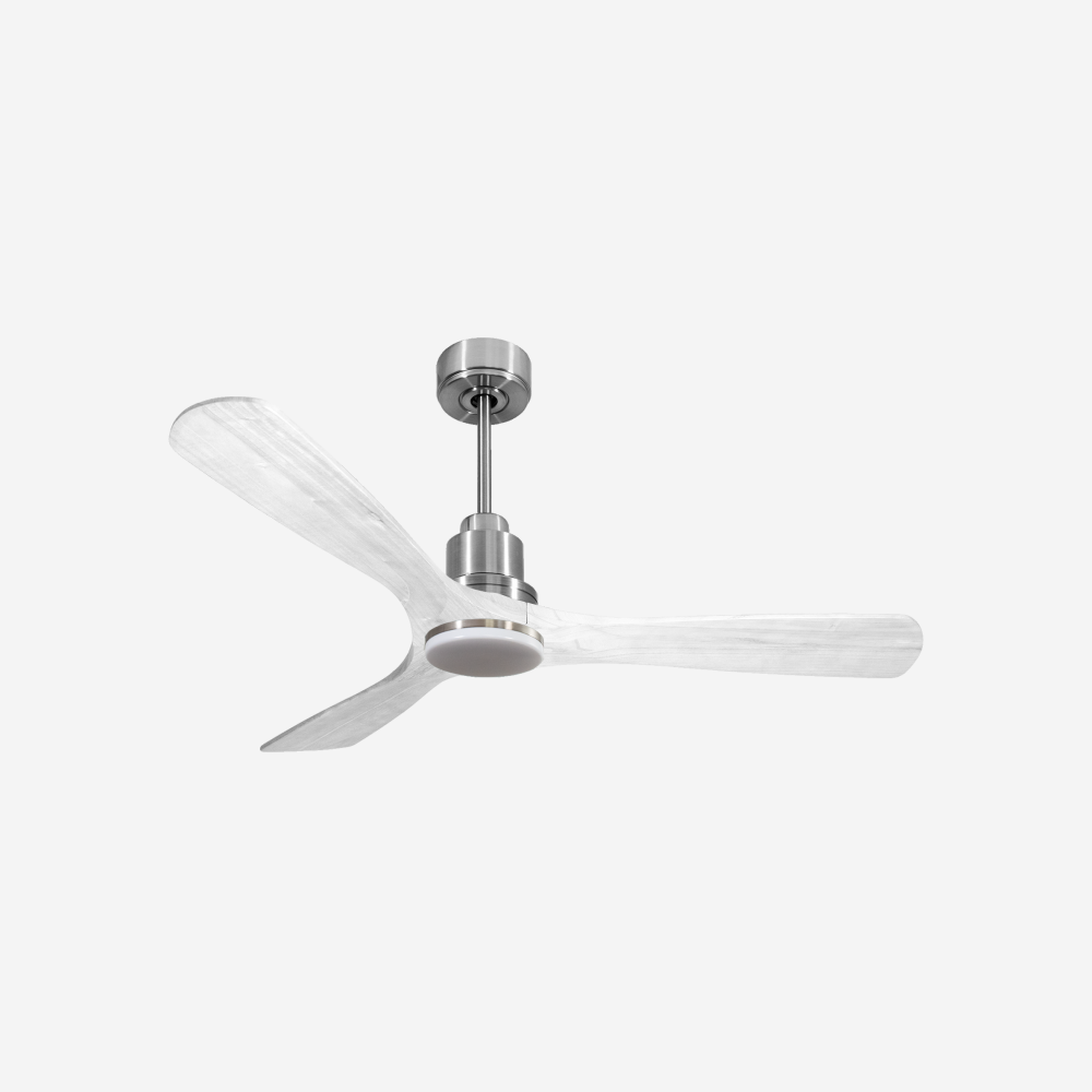 Ventilatore da soffitto Reversibile Termostato Dimmabile Wifi Motore CC Tetti inclinati Telecomando Luce a tre toni Hypersilence Memoria Shopify Vendible (AUTOMATICO)