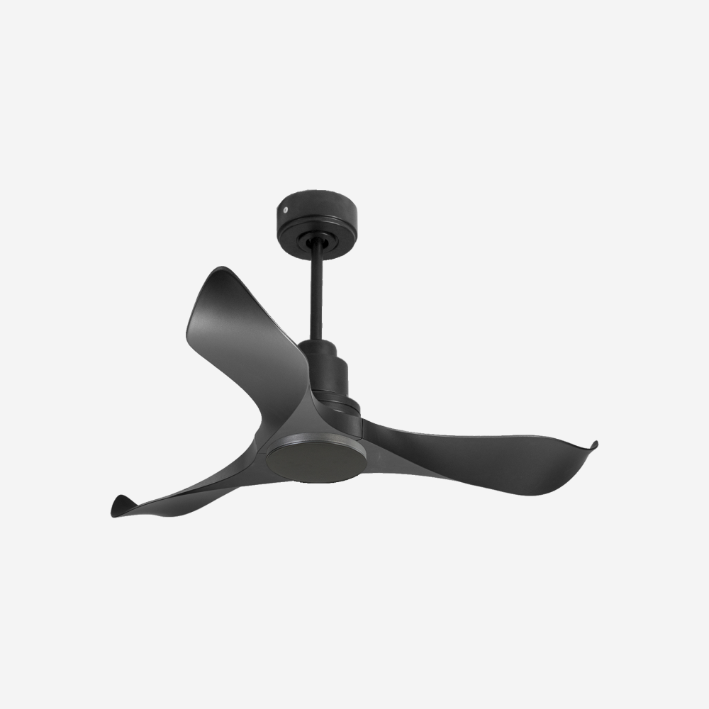 Ventilatore da soffitto Reversibile Termostato Wifi Motore CC Tetti inclinati Telecomando Adattatore 2/3 lame Hypersilence Memoria Shopify Vendible (AUTOMATICO)