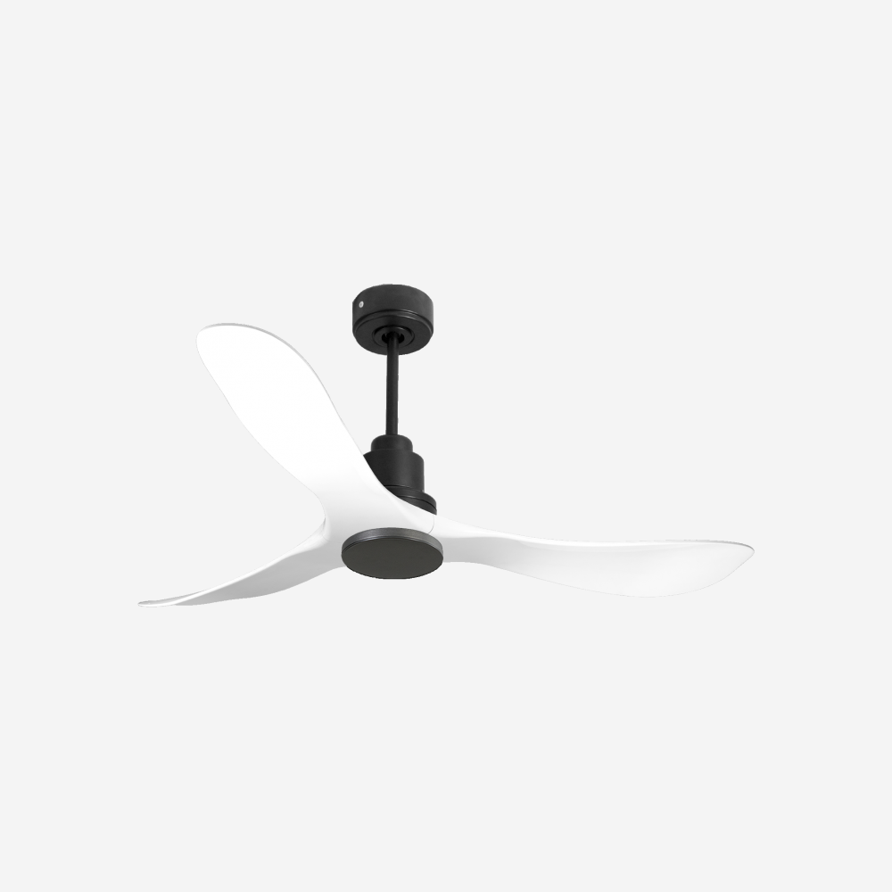 Ventilatore da soffitto Reversibile Termostato Wifi Motore CC Tetti inclinati Telecomando Hypersilence Memoria Shopify Vendible (AUTOMATICO)