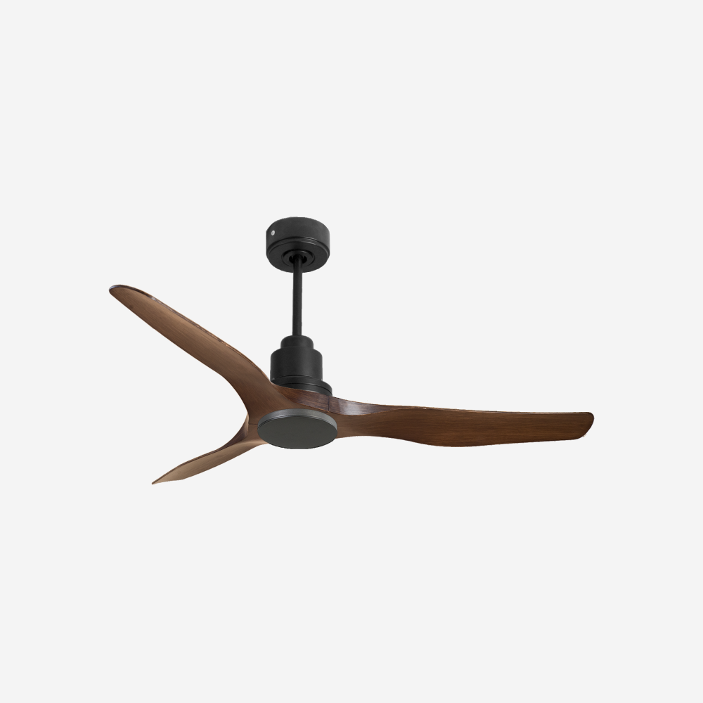 Ventilatore da soffitto Reversibile Termostato Wifi Motore CC Tetti inclinati Telecomando Adattatore 2/3 lame Hypersilence Memoria