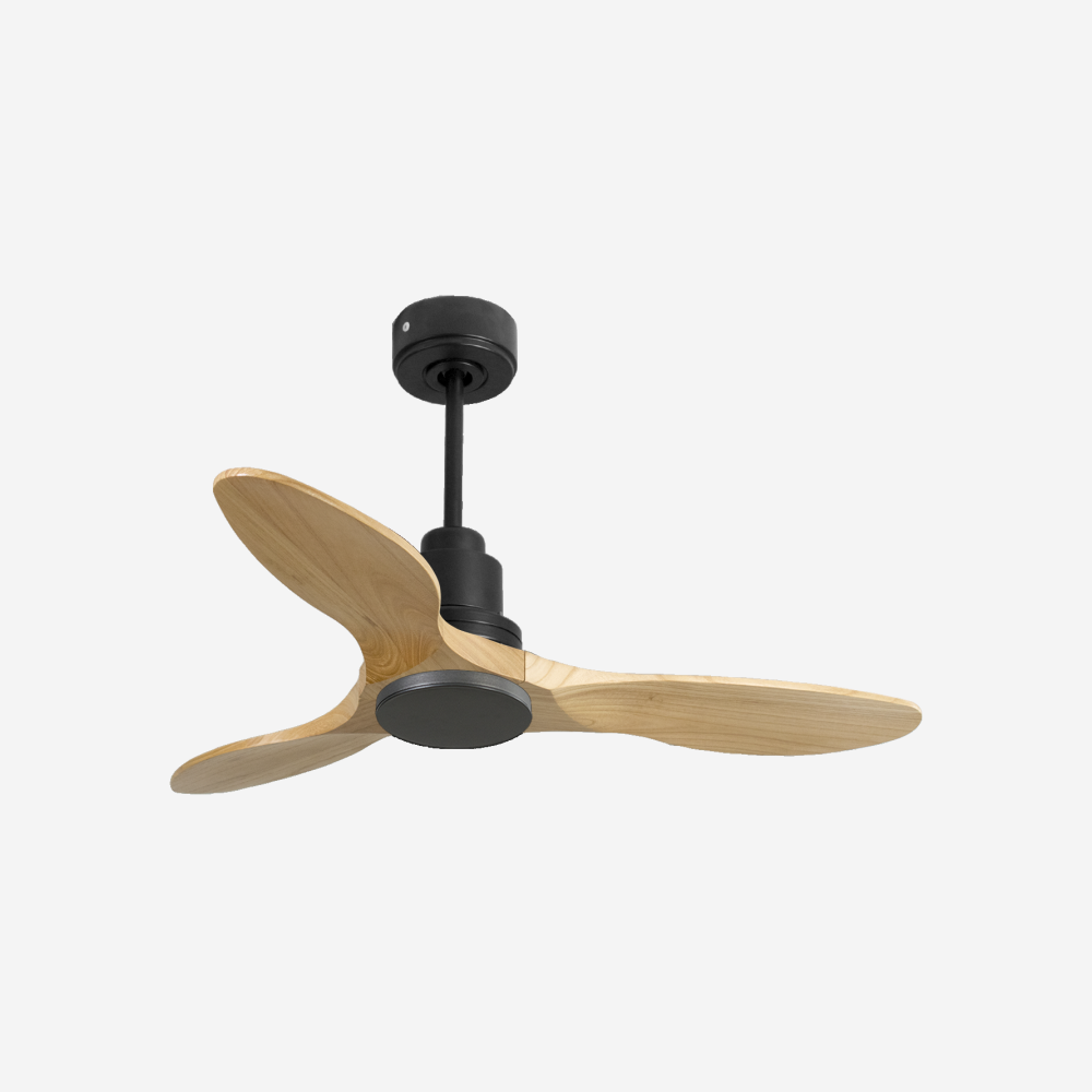 Ventilatore da soffitto Reversibile Termostato Wifi Motore CC Tetti inclinati Telecomando Hypersilence Memoria Shopify Vendible (AUTOMATICO)