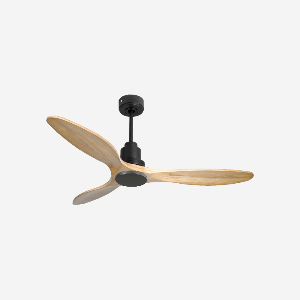 Ventilatore da soffitto Reversibile Termostato Wifi Motore CC Tetti inclinati Telecomando Hypersilence Memoria Shopify Vendible (AUTOMATICO)