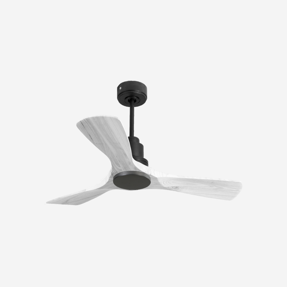 Ventilatore da soffitto Reversibile Termostato Wifi Motore CC Tetti inclinati Telecomando Hypersilence Memoria Shopify Vendible (AUTOMATICO)