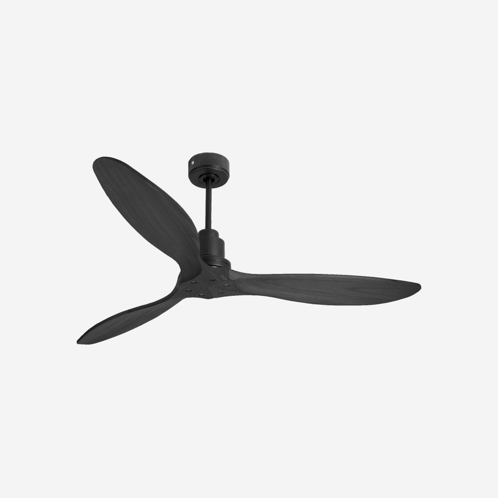 Ventilatore da soffitto Reversibile Termostato Wifi Motore CC Tetti inclinati Telecomando Hypersilence Memoria FullWood Shopify Vendible (AUTOMATICO)