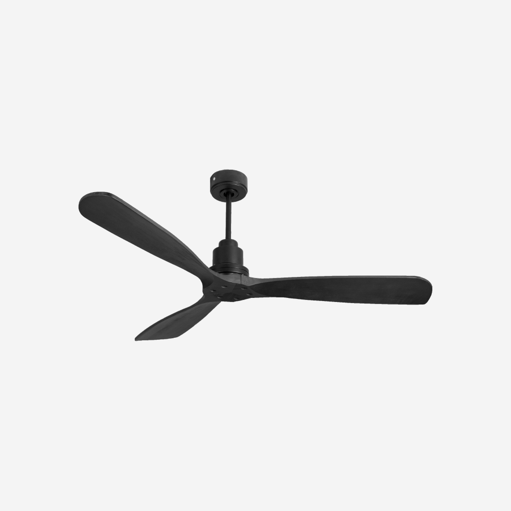 Ventilatore da soffitto Reversibile Termostato Wifi Motore CC Tetti inclinati Telecomando Hypersilence Memoria FullWood
