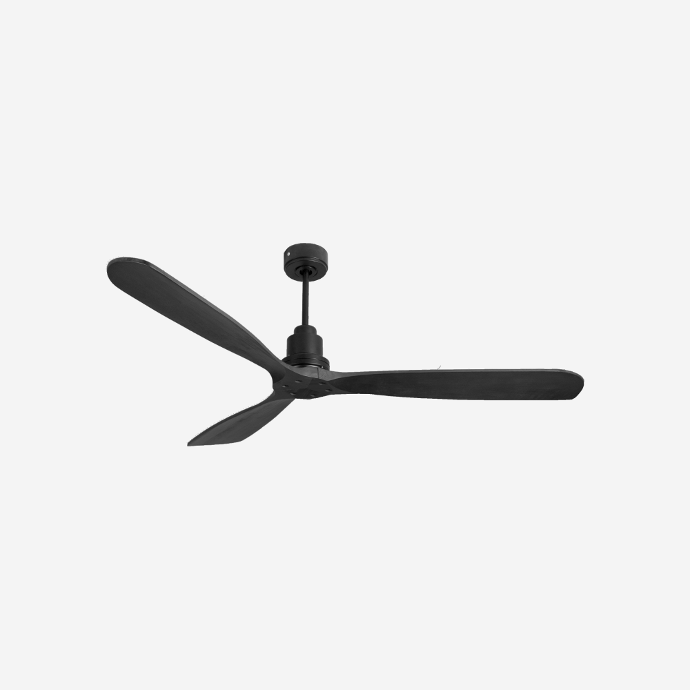 Ventilatore da soffitto Reversibile Termostato Wifi Motore CC Tetti inclinati Telecomando Hypersilence Memoria FullWood