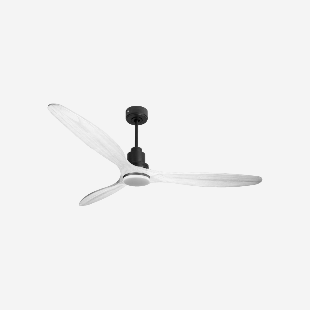 Ventilatore da soffitto Reversibile Termostato Dimmabile Wifi Motore CC Tetti inclinati Telecomando Luce a tre toni Hypersilence Memoria Shopify Vendible (AUTOMATICO)