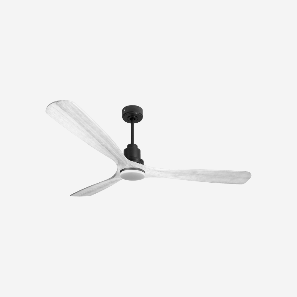 Ventilatore da soffitto Reversibile Termostato Dimmabile Wifi Motore CC Tetti inclinati Telecomando Luce a tre toni Hypersilence Memoria Shopify Vendible (AUTOMATICO)