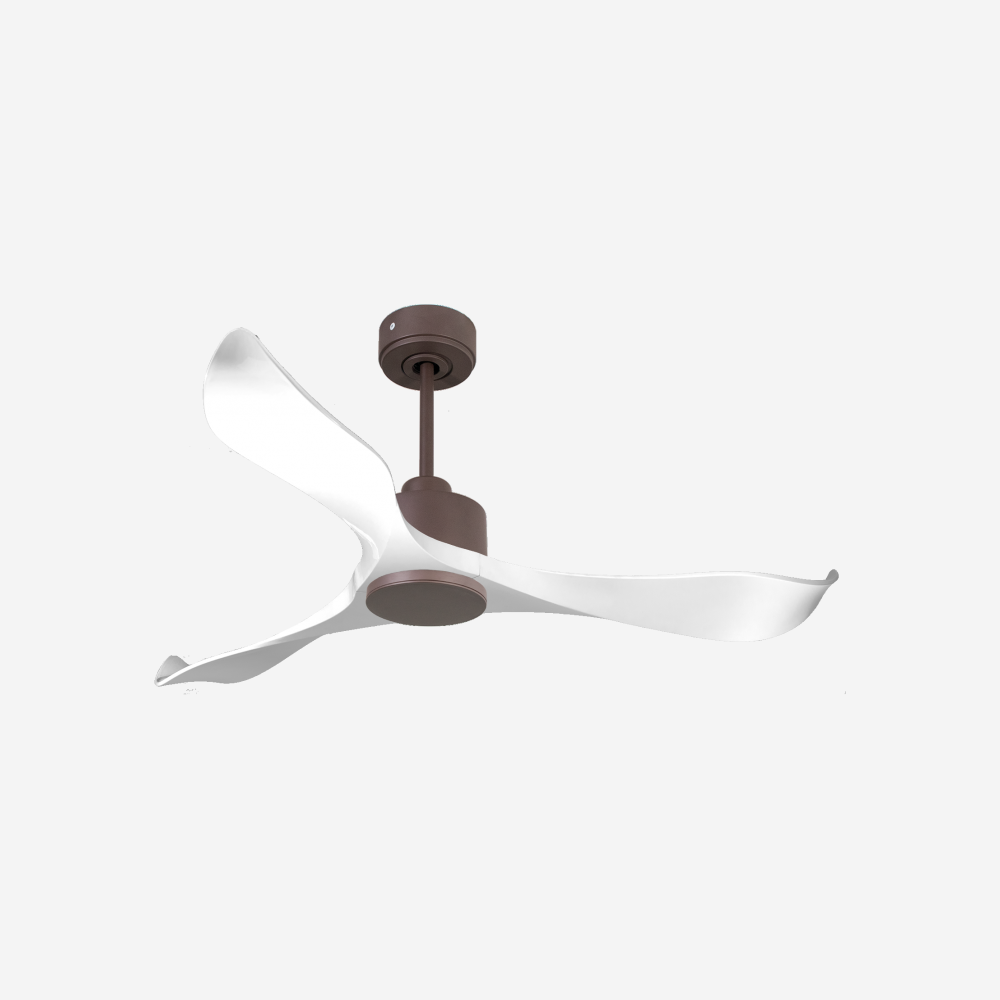 Ventilatore da soffitto Reversibile Termostato Wifi Motore CC Tetti inclinati Telecomando Adattatore 2/3 lame Hypersilence Memoria