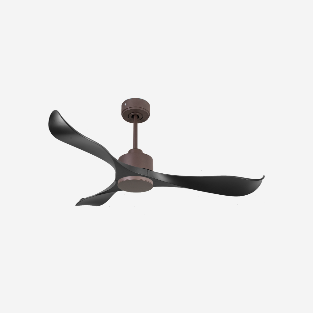 Ventilatore da soffitto Reversibile Termostato Wifi Motore CC Tetti inclinati Telecomando Adattatore 2/3 lame Hypersilence Memoria