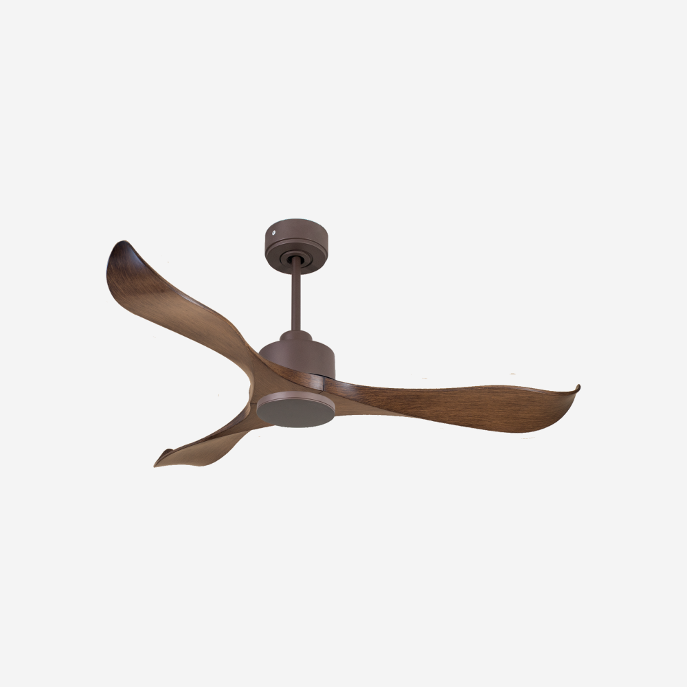 Ventilatore da soffitto Reversibile Termostato Wifi Motore CC Tetti inclinati Telecomando Adattatore 2/3 lame Hypersilence Memoria