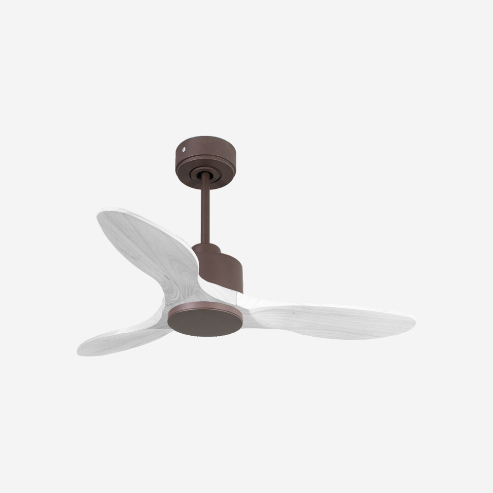 Ventilatore da soffitto Reversibile Termostato Wifi Motore CC Tetti inclinati Telecomando Hypersilence Memoria Shopify Vendible (AUTOMATICO)