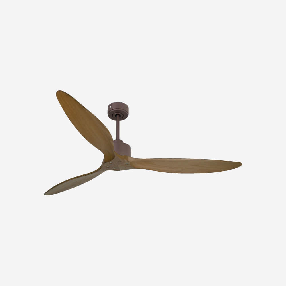 Ventilatore da soffitto Reversibile Termostato Wifi Motore CC Tetti inclinati Telecomando Hypersilence Memoria FullWood